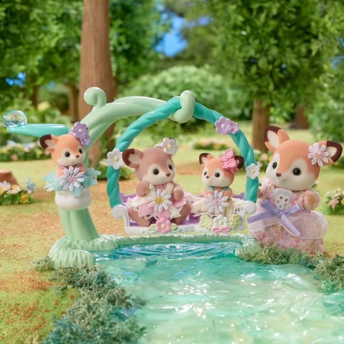 Ledad figur Sylvanian Families Ciervo bebé y columpio djur - 3