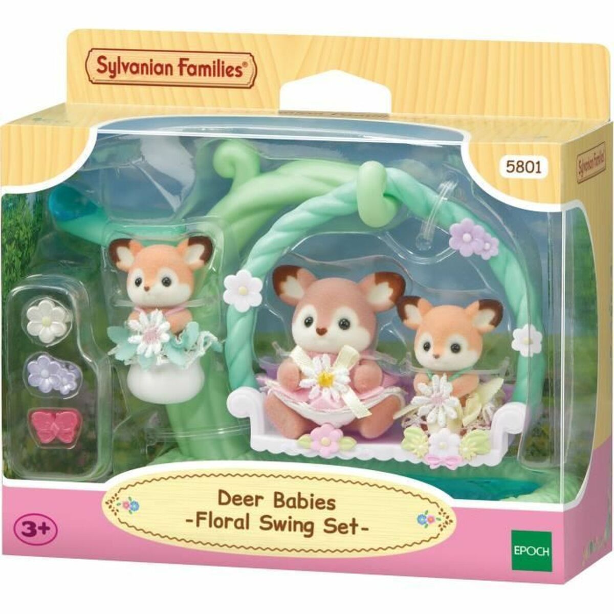 Ledad figur Sylvanian Families Ciervo bebé y columpio djur