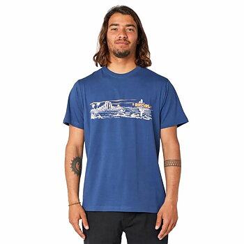 T-shirt med kortärm Herr Rip Curl Paradise Land Blå