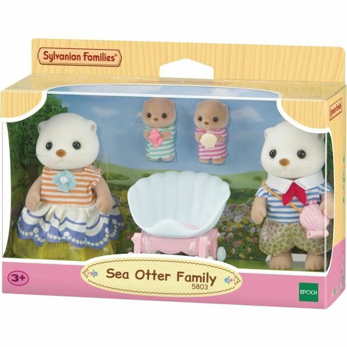 Ledad figur Sylvanian Families La familia de las nutrias marinas djur
