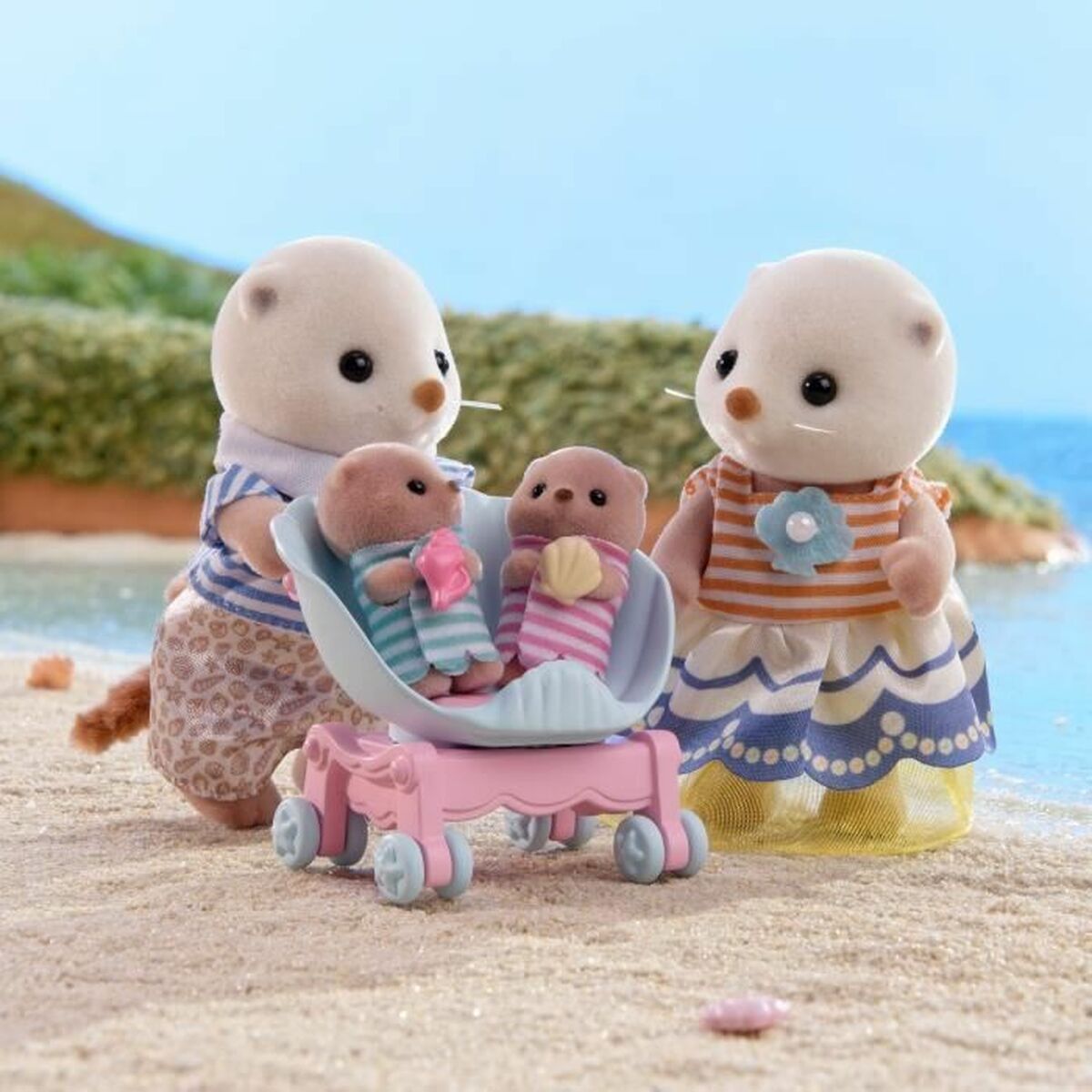 Ledad figur Sylvanian Families La familia de las nutrias marinas djur - 2
