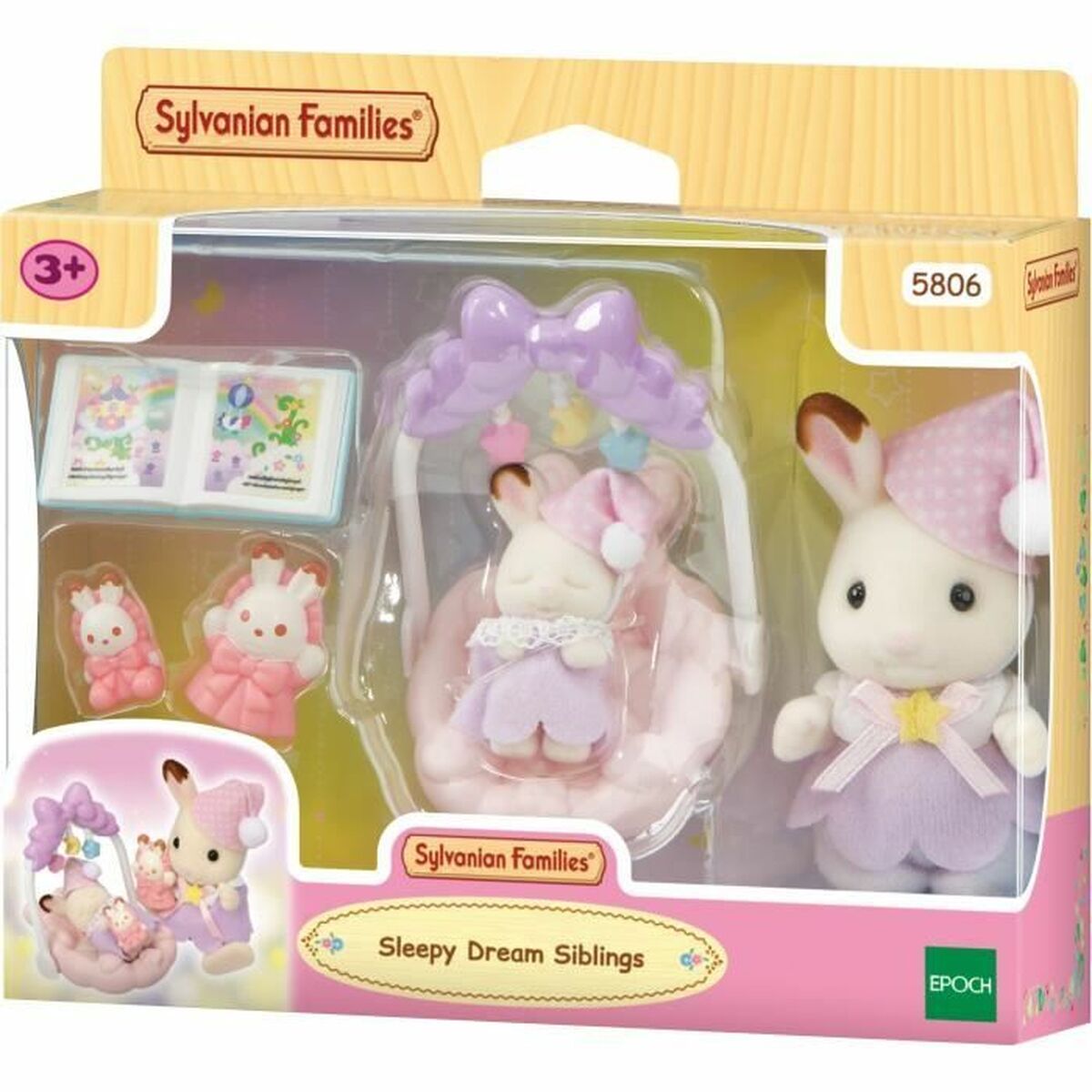 Ledad figur Sylvanian Families Las hermanas conejitas de chocolate: hora de dormir Flicka