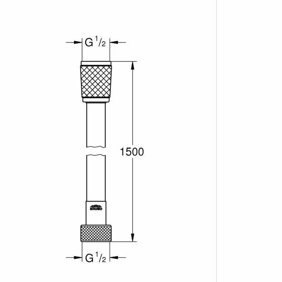 Duschros Grohe Svart