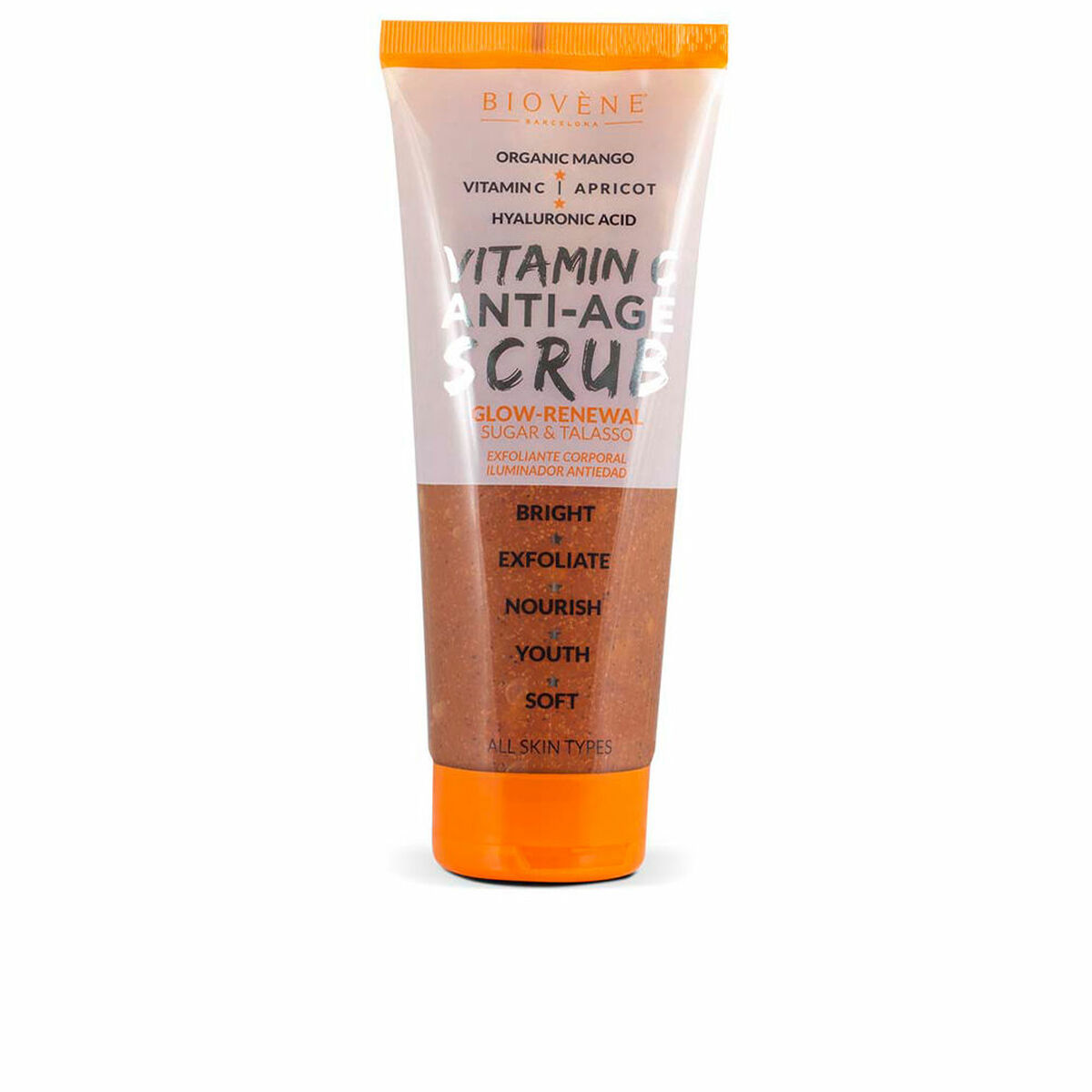 Kroppsskrubbgel Biovène Vitamin C Age Scrub 250 ml Anti age Handtag C-vitamin