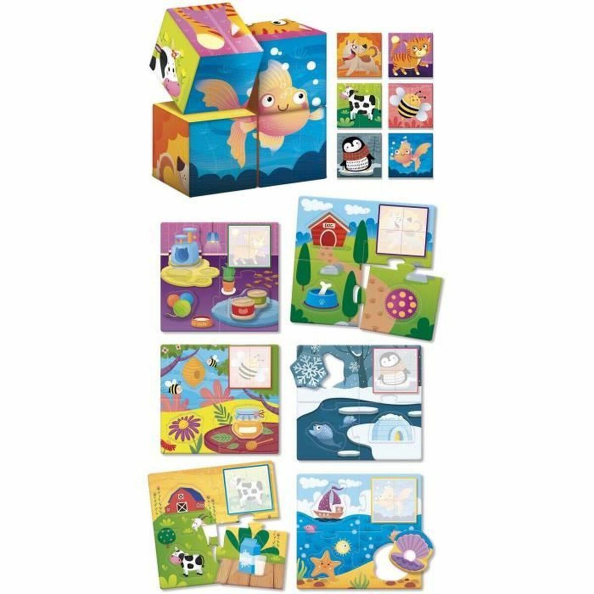 Utbildningsspel Lisciani Giochi Cubes & Logic 2 in1 (FR) - 2