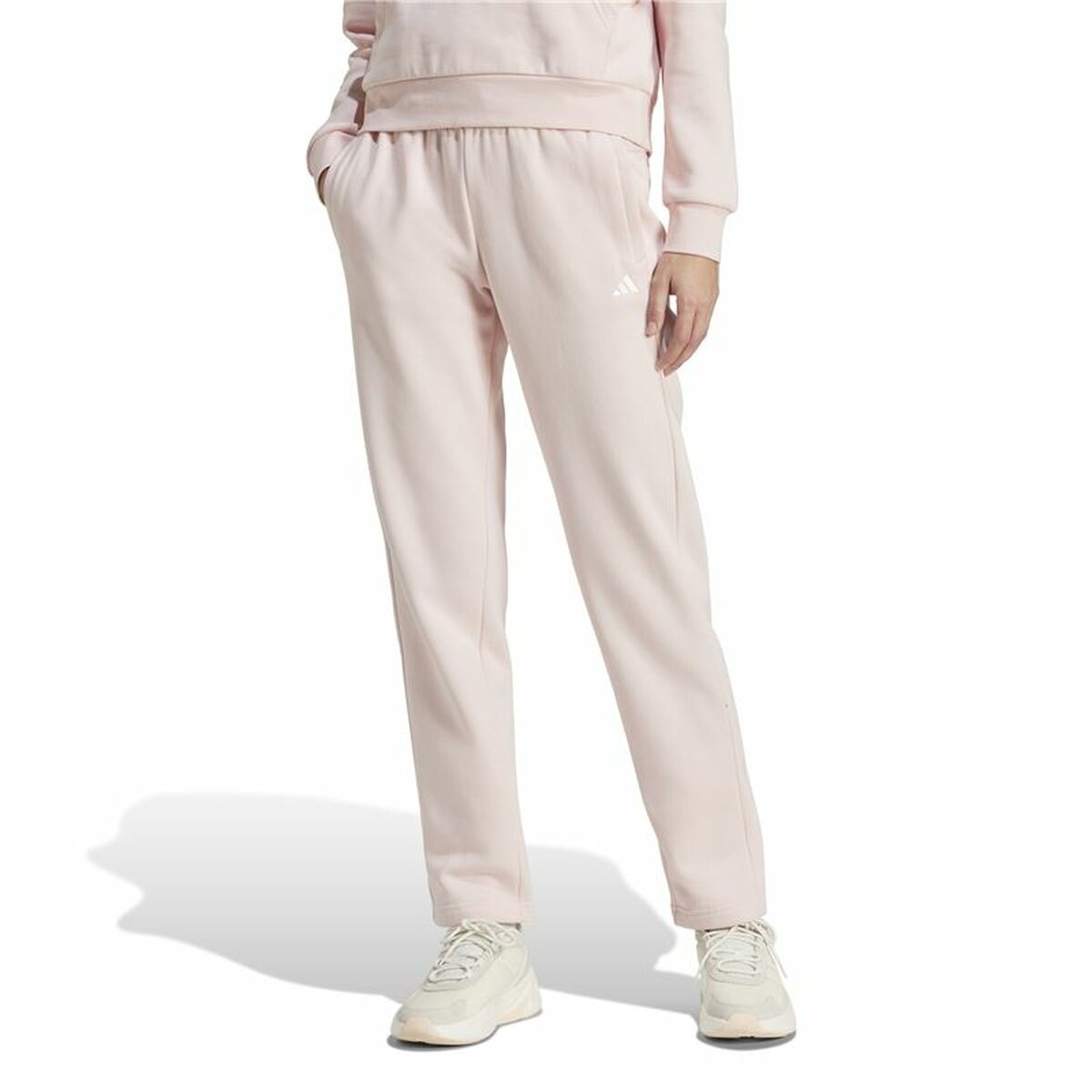 Långa träningsbyxor Adidas Essentials Small Logo Feel Cozy Open Rosa Kvinna - 2