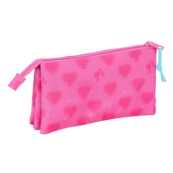 Tredubbel Carry-all Barbie Corazones Rosa 22 x 12 x 3 cm