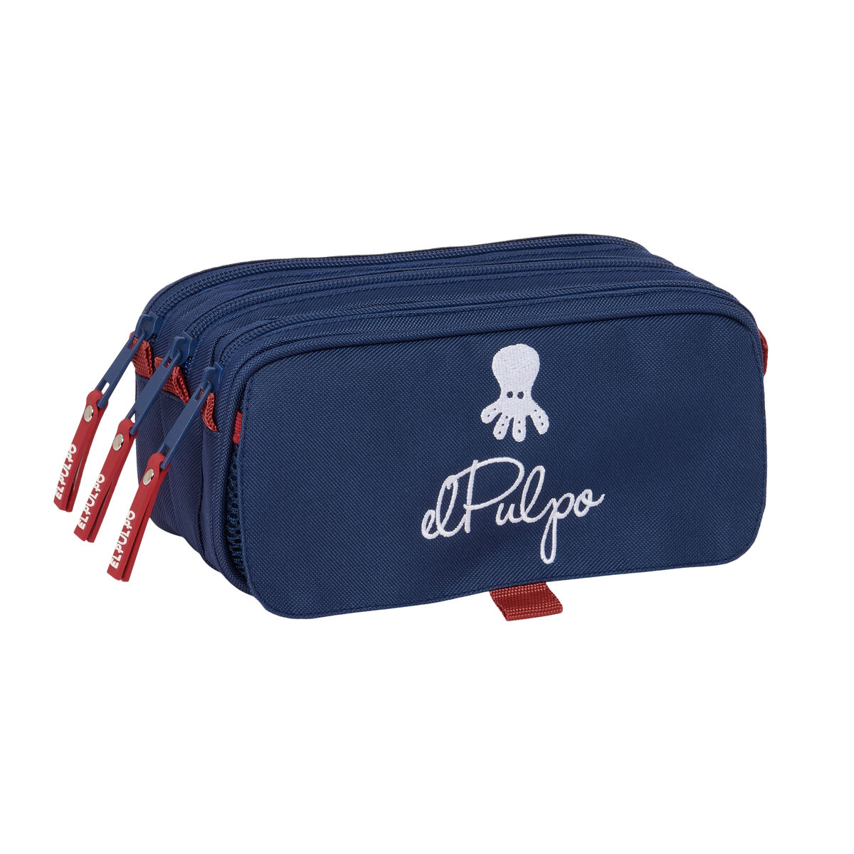 Tredubbel Carry-all El Pulpo Marinblå 21,5 x 10 x 8 cm