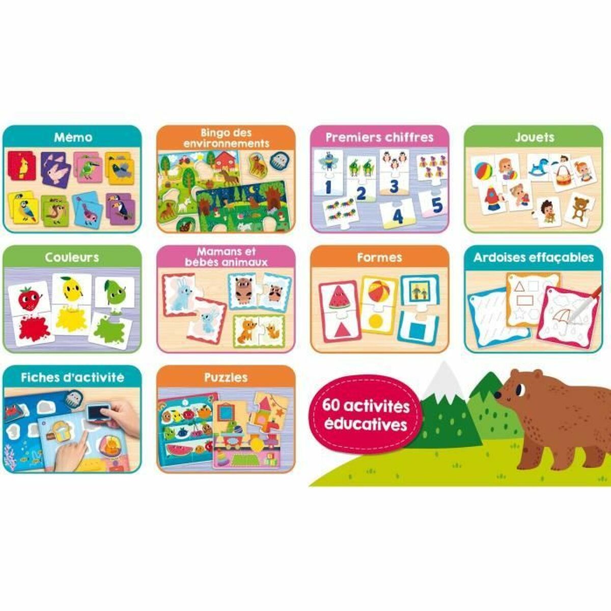 Utbildningsspel Lisciani Giochi Carotina Baby 60 Jeux (FR) - 2