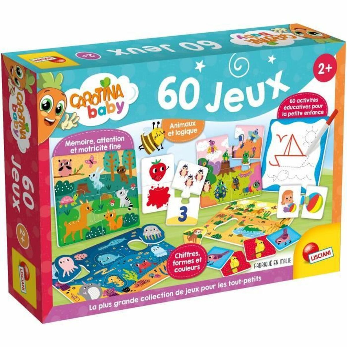 Utbildningsspel Lisciani Giochi Carotina Baby 60 Jeux (FR)