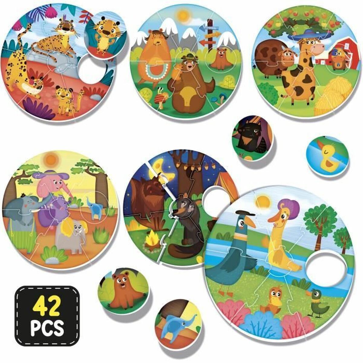 Utbildningsspel Lisciani Giochi Montessori Baby Round Puppies (FR) - 2
