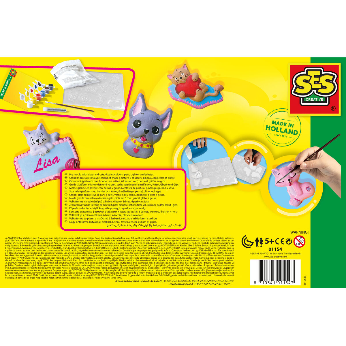 Craft Game SES Creative Plaster casting dogs and cats - 3