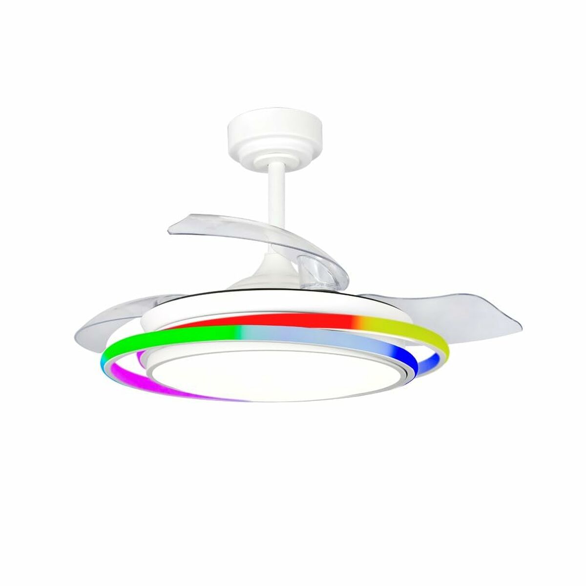 Takfläkt CristalRecord ANTILA MINI RGB WH RETRAC Vit