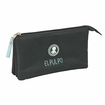 Tredubbel Carry-all El Pulpo   Grå 22 x 12 x 3 cm