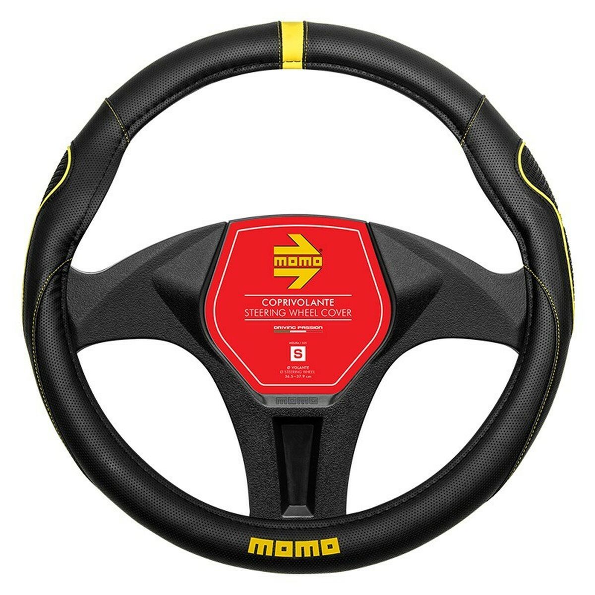 Rattöverdrag MOMO MOMLSWC014BYS Gul Svart Ø 36 cm