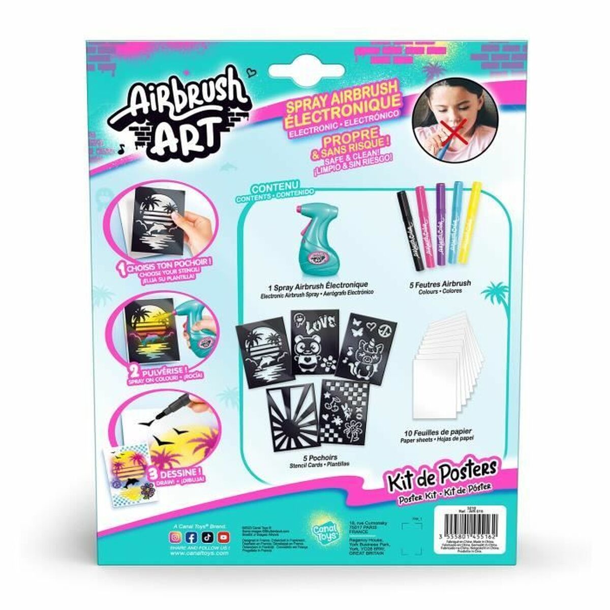 Målarbilder Canal Toys Airbrush Art Poster Creation Vit - 3