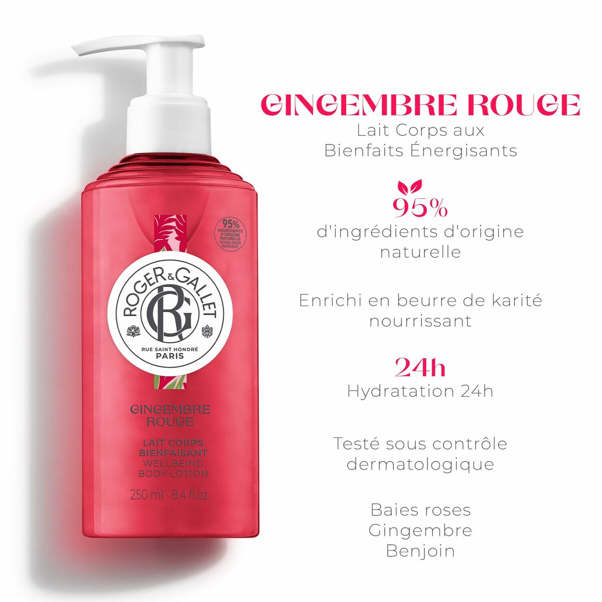 Kroppskräm Roger & Gallet Gingembre Rouge 250 ml - 2
