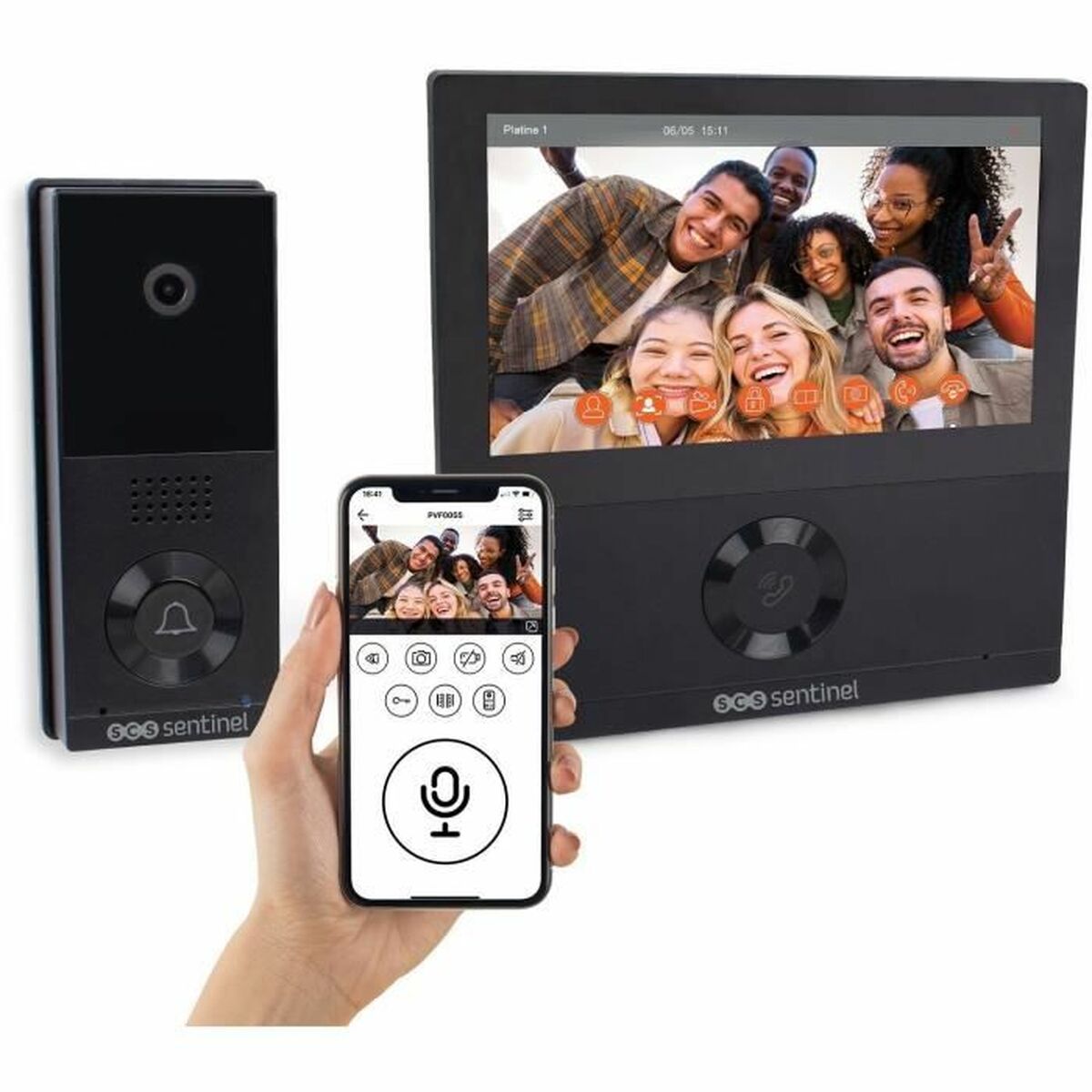 Smart interntelefon med video SCS SENTINEL VisioWifi Svart noir