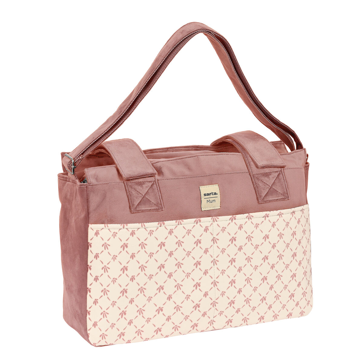 Bag för blöjbyte Safta Marsala Rosa (46 x 26 x 15 cm)