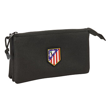 Tredubbel Carry-all Atlético Madrid Svart 22 x 12 x 3 cm