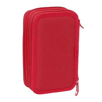 Trippel pennfodral Sevilla Fútbol Club Röd 12,5 x 19,5 x 5,5 cm 37 Delar