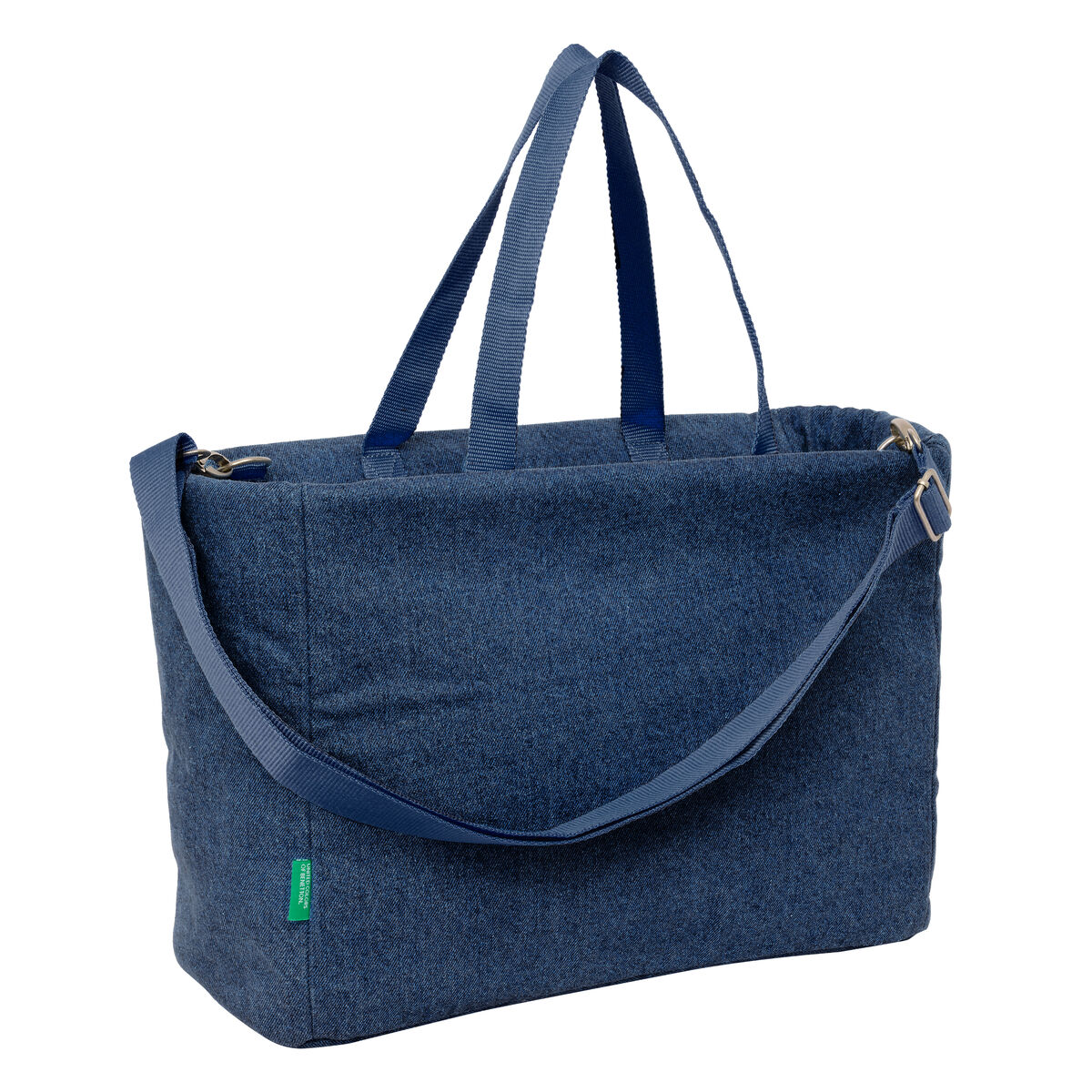 Väska Benetton Denim Blå 40 x 31 x 17 cm - 3