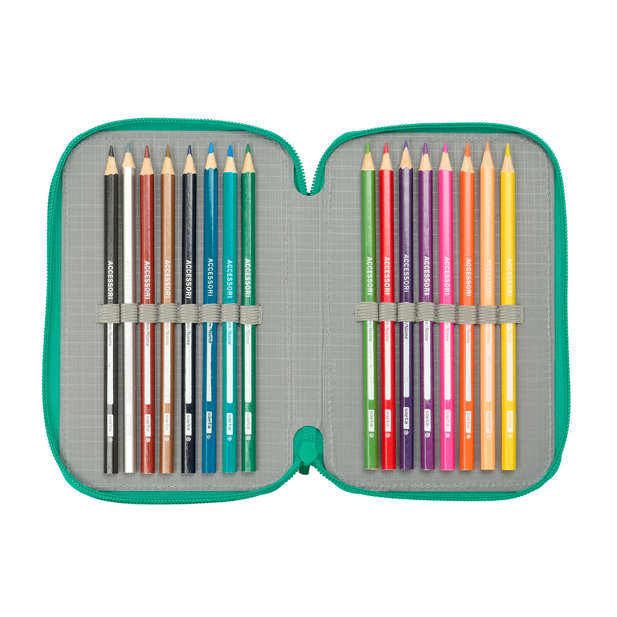 Trippel pennfodral Real Betis Balompié Aquamarine 12,5 x 19,5 x 5,5 cm 37 Delar - 3