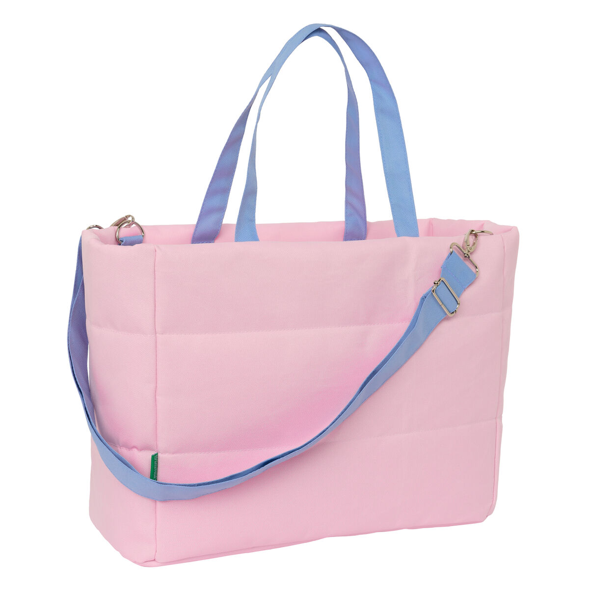Väska Benetton Pink Rosa 40 x 31 x 17 cm - 3