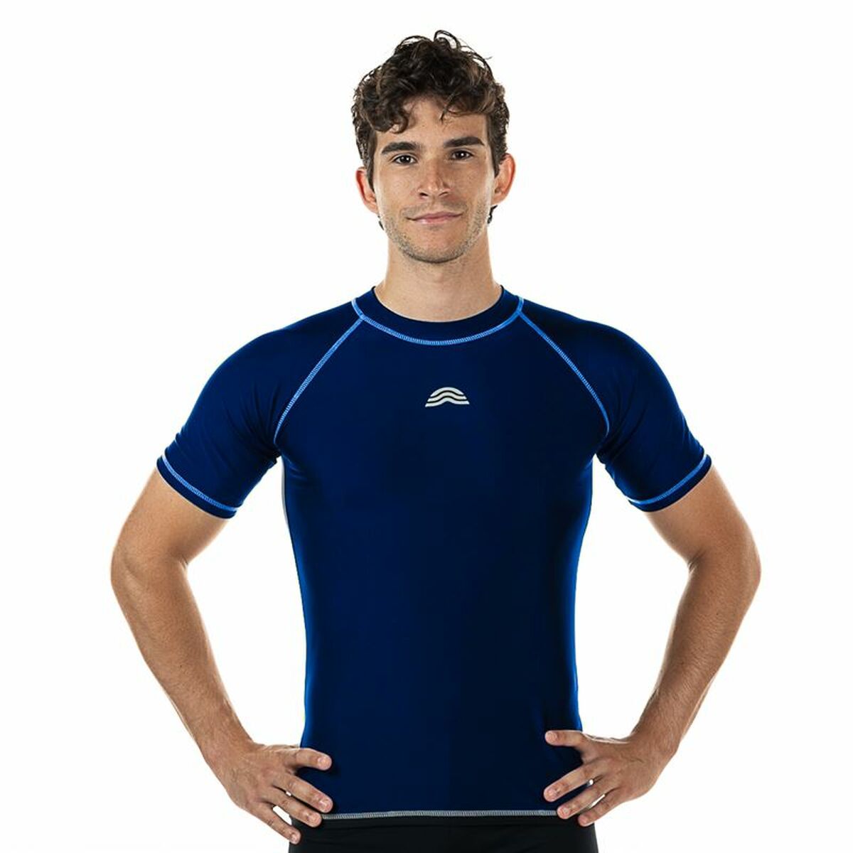 T-shirt med kortärm Herr Aquarapid UV Blå