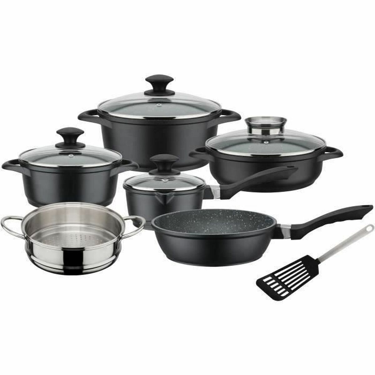 Kastrullset GSW Svart noir 10 Delar