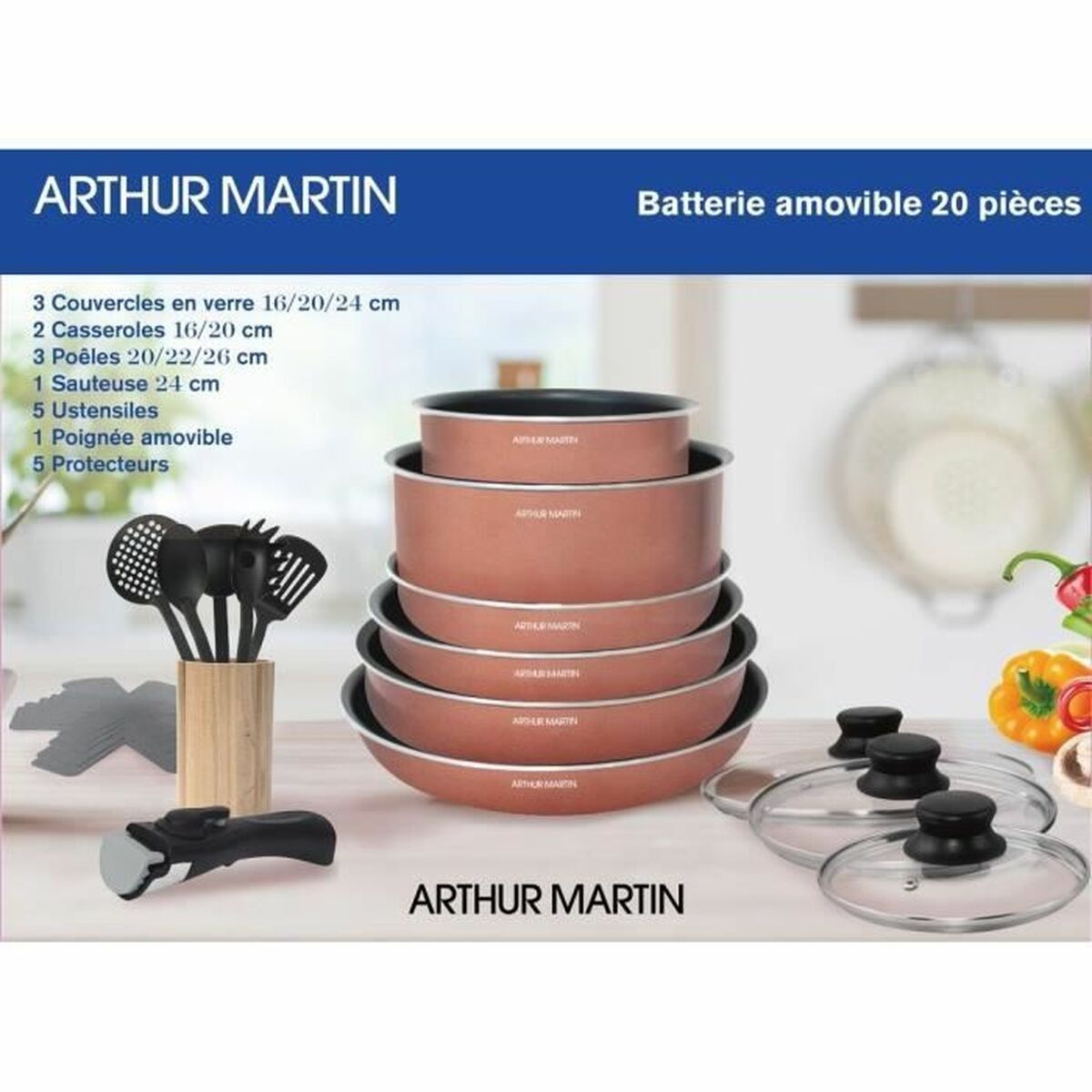 Kastrullset Arthur Martin   20 Delar - 3