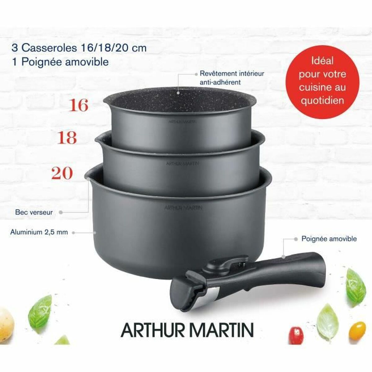 Kastrullset Arthur Martin - 3