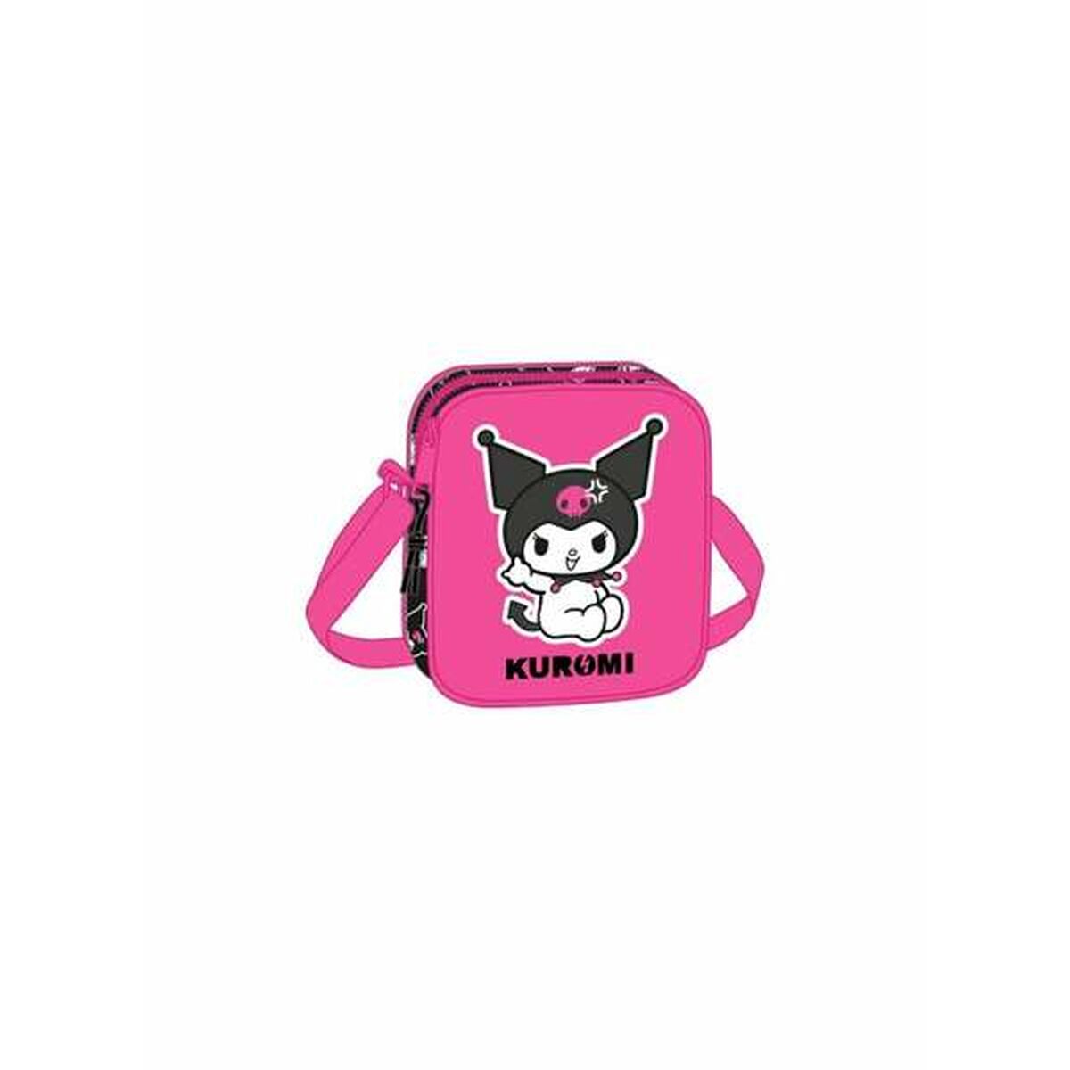 Axelväska Kuromi Svart Fuchsia 16 x 18 x 4 cm - 2