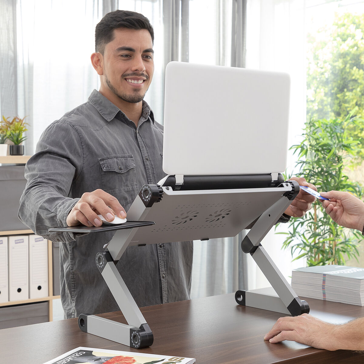 Justerbart laptop-bord med multipla positioner Omnible InnovaGoods - 3