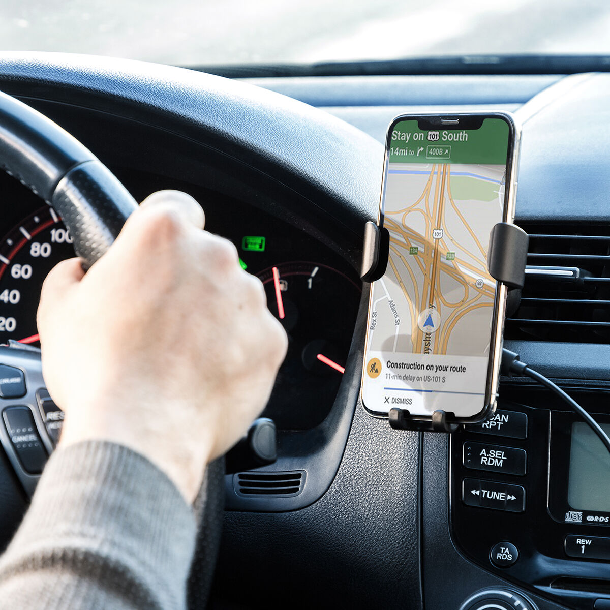 Mobilhållare med trådlös laddare för bil Wolder InnovaGoods - 2