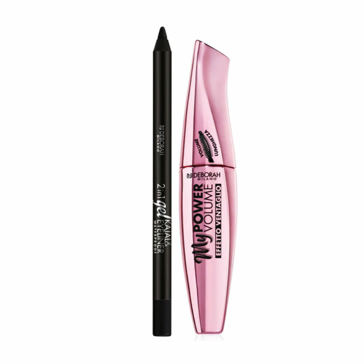 Ögonsmink Deborah 123781 Svart 10 ml Eyeliner 2 Delar