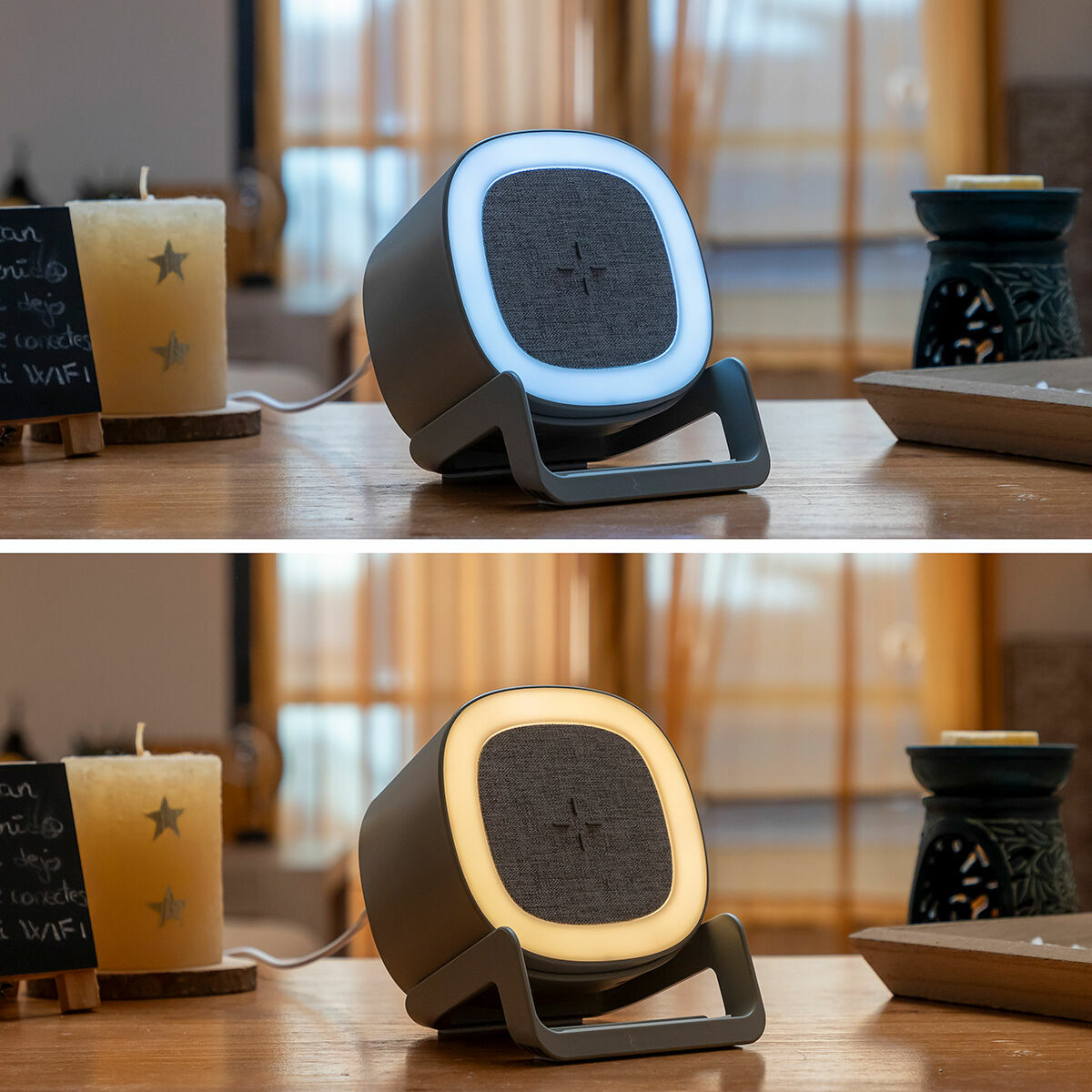 Laddare för trådlös högtalare med LED-lampor Souwis InnovaGoods - 3