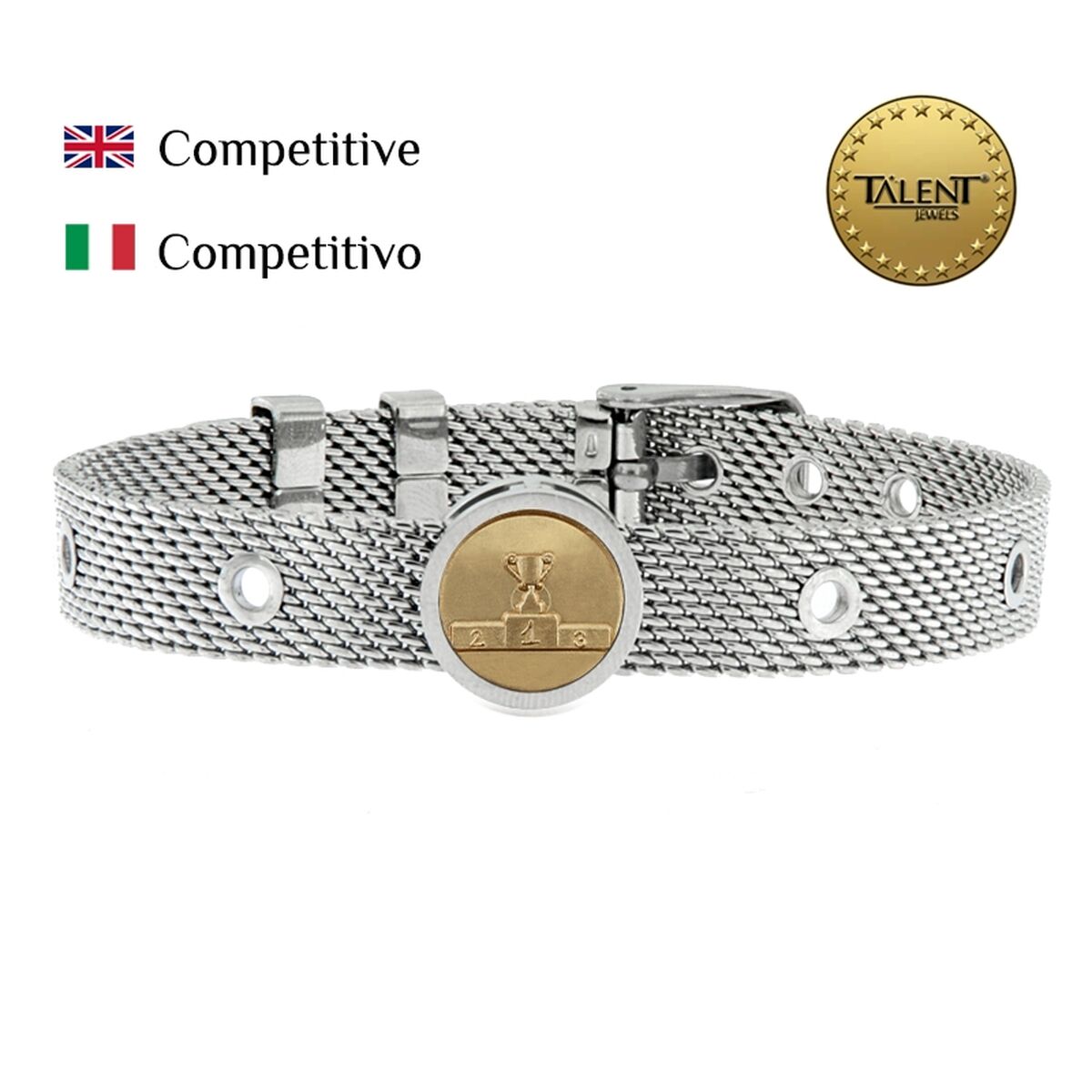 Unisexarmband Competitive Talent Jewels TJA-5-04-01-1-235 Silvrig - 2