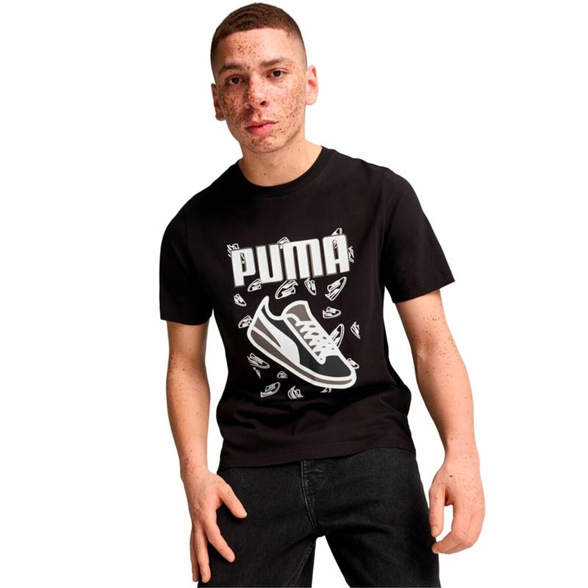 T-shirt med kortärm Herr Puma Graphics Sneaker