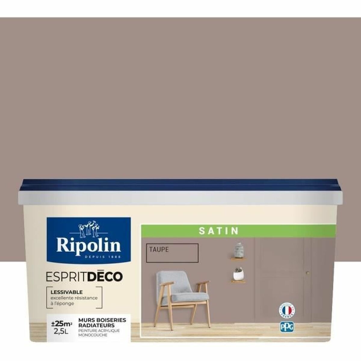 Grundfärg Ripolin Brun Satinfinish 2,5 L