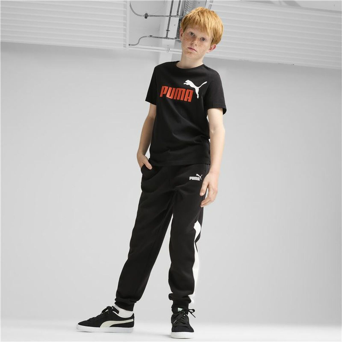 Barn T-shirt med kortärm Puma Essentials+ 2 Col Logo - 3