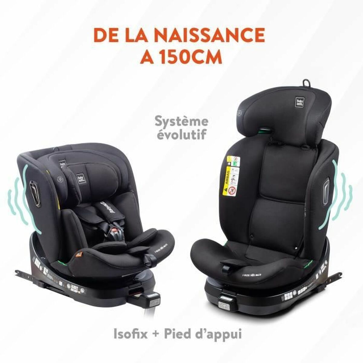 Bilstol Babyauto Antracitgrå 0 (de 0 a 10 kilos) I (9 - 18 kg) II (15-25 kg) III (22 - 36 kg) Barn ECE R129 - 3
