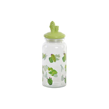 Burk DKD Home Decor Keramik Glas Kaktus PE Boho (1400 ml) (10,5 x 28 cm)