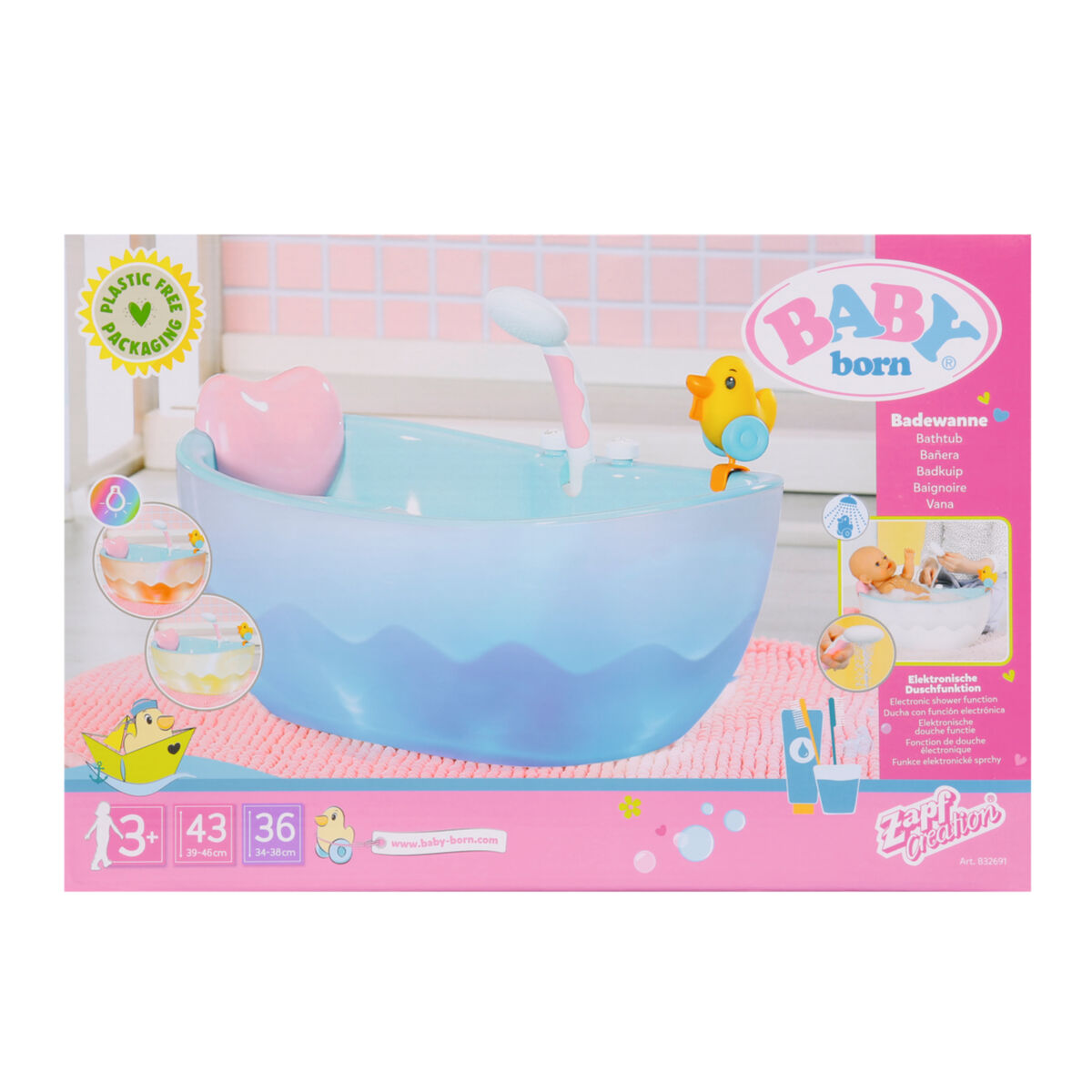 Docka tillbehör Baby Born Bath Bathtub - 3