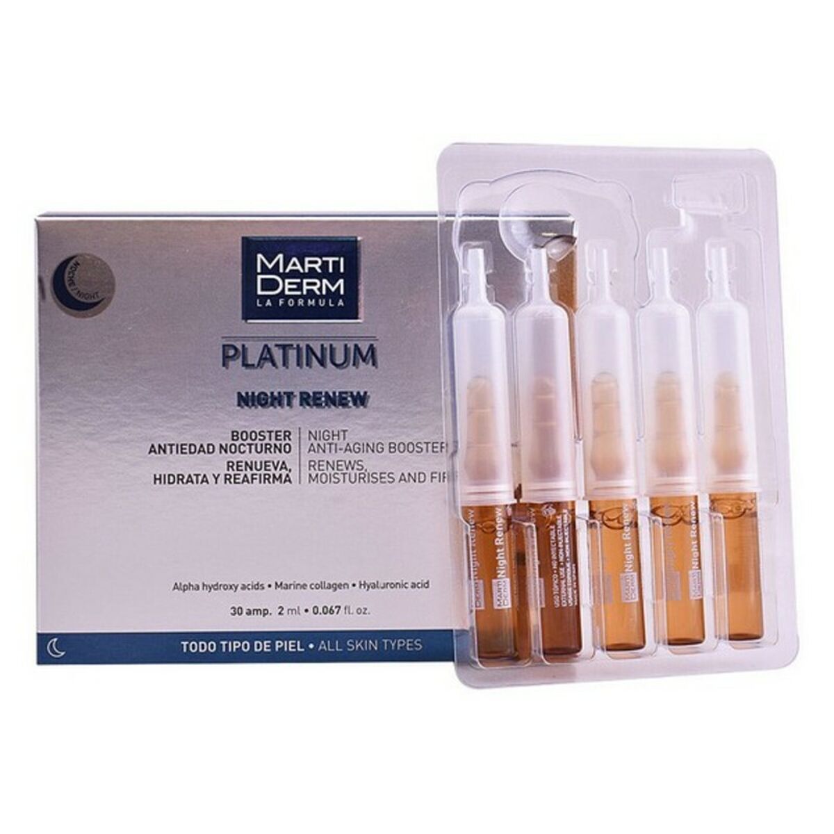 Ampuller Martiderm Platinum Night Renew - 2