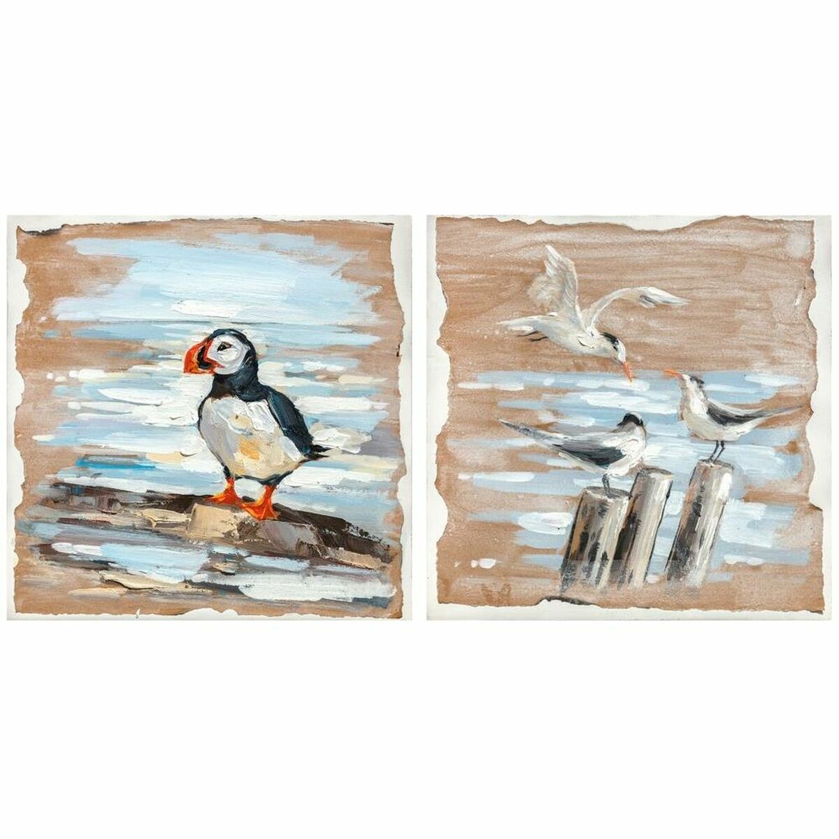 Kanvas DKD Home Decor Furu Kanvas 45 x 2,7 x 45 cm