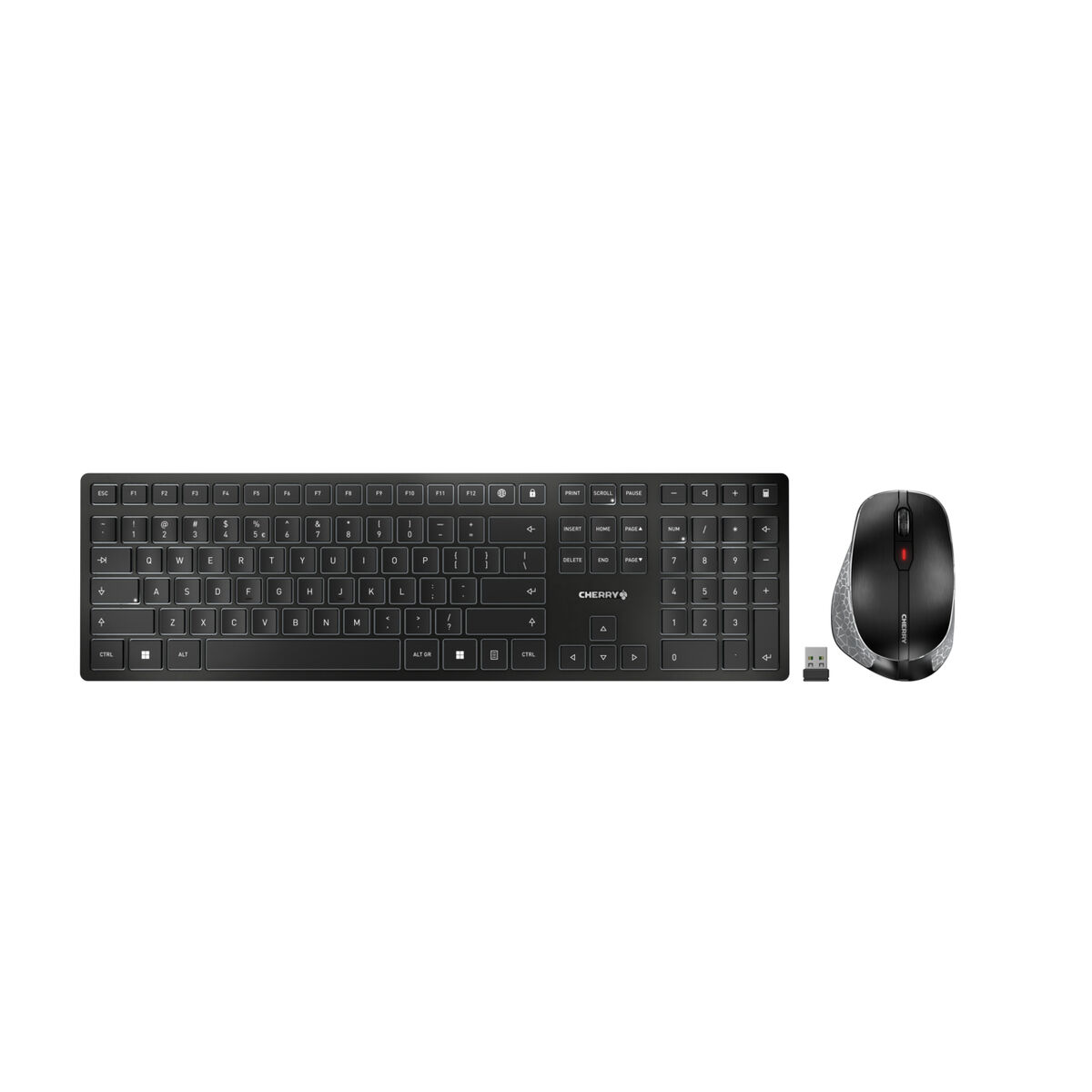 Trådlöst Tangentbord och Mus Cherry JD-9500ES-2 Grå spanska Qwerty Spanska