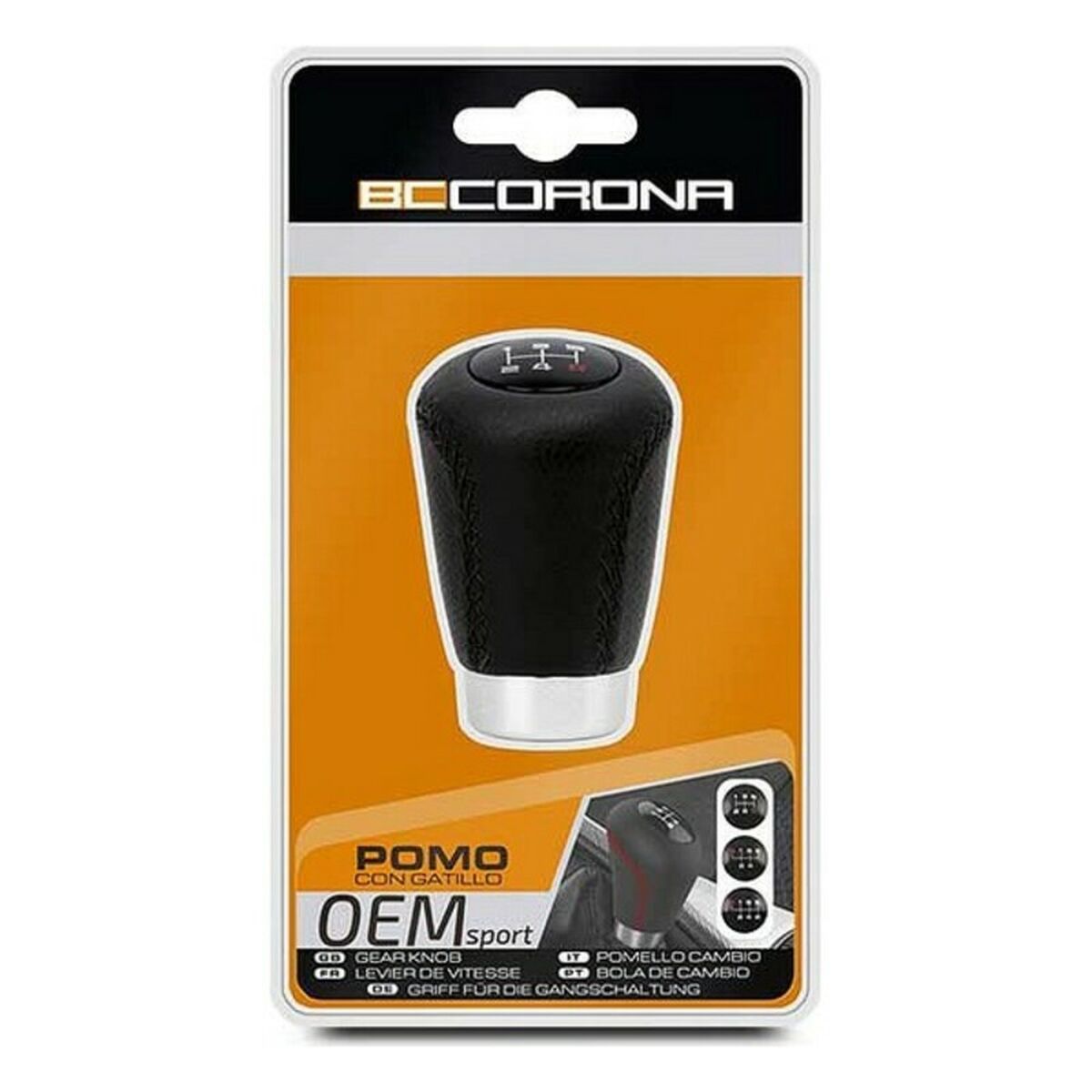 Växelspak BC Corona Sport Svart Läder - 2