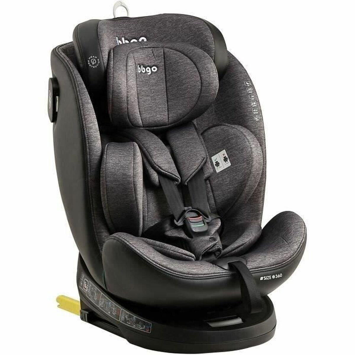 Bilstol BBGO Grå 0 (de 0 a 10 kilos) 0+ (de 0 a 13 kilos) I (9 - 18 kg) II (15-25 kg) III (22 - 36 kg) Barn ECE R129
