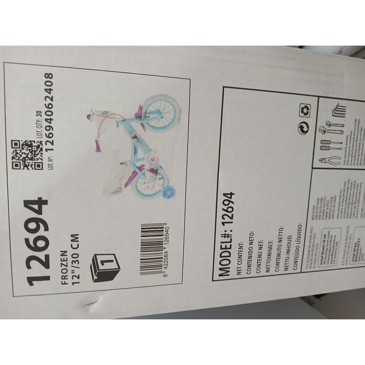 Barncykel Frozen 12" - 2